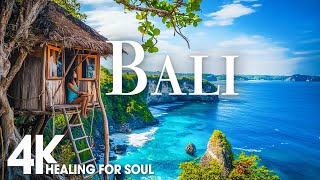 BALI NATURE in 4K UHD Drone Film + Relaxing Piano Music for Stress Relief, Sleep, Spa, Yoga, Cafe