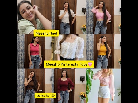 Huge Pinteresty Tops Meesho Haul | Starting Rs 123 😍 | Meenu Yadav