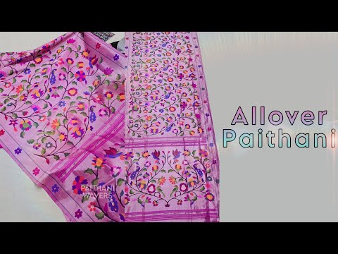 Fully Handmade Pure Silk Allover Paithani saree  #handloom #pure #paithani