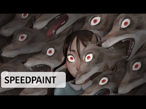 The girl and the wolfs ☆[Speedpaint]☆