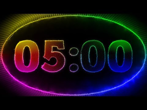 5 min COUNTDOWN TIMER ( v 709 )  with music 4K