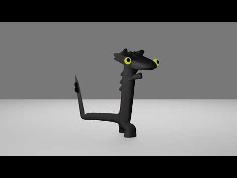 Toothless dance in 3D