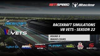 iRacing // RaceKraft V8 Vets Championship // Season 22 // Round 3 at Magny-Cours