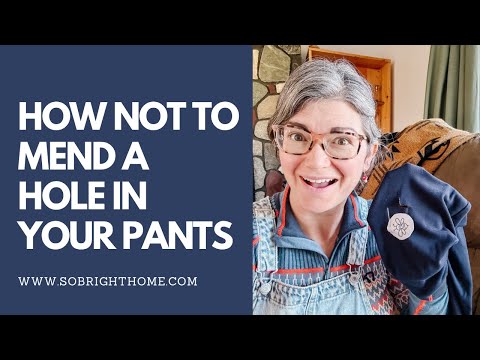 Mending FAIL - How NOT to mend a hole in stretchy pants