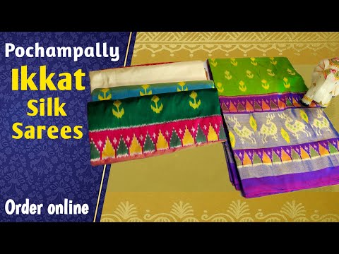 Traditional ikkat silk sarees | #pochampallysarees #silksarees | latest ikkat sarees collection