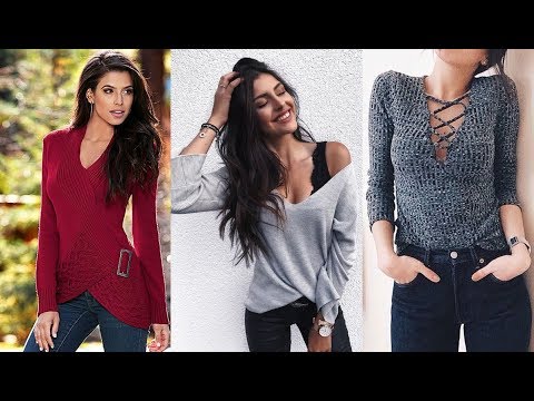 V Neck Sweaters For Ladies 2018