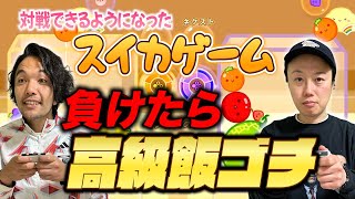 【対決！スイカゲーム】初心者リリーVS経験者盛山！負けたら高級飯をゴチ！