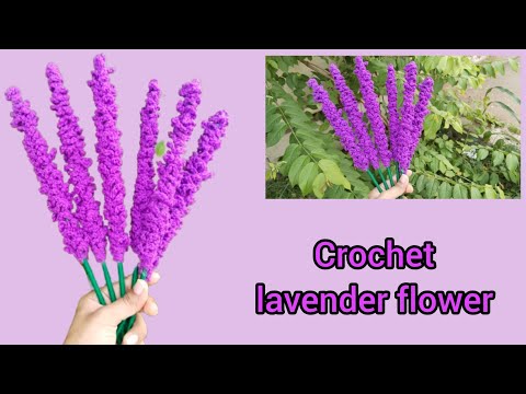 crochet lavender flower🪻💜🪻 |crocheting| lavenfer flower|crocheting lavender flower Simplest tutorial