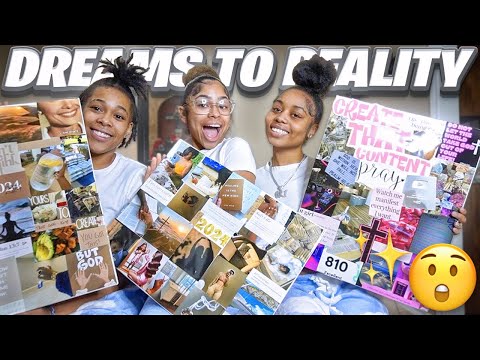 Making My 2024 Vision Board! How I Make My Dreams Come True✨