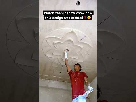 how to make lotus flower design on ceiling❓🔥 pop design photo gallery simple for hall #shorts