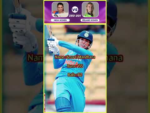 Smarti Mandhana | 3rd ODI vs Ireland #trendingshorts