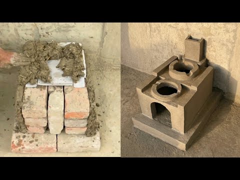 चुल्हा बनाने का सबसे आसान तरीक़ा । how to make mud stove | clay stove primitive skills