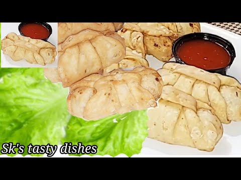 Bow Shape Samosa Roll | Hot And Spicy Roll | Sk's Tasty Dishes