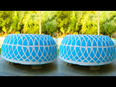 Cement and plastic baskets ideas / How to make unique and creative cement flower pots at home