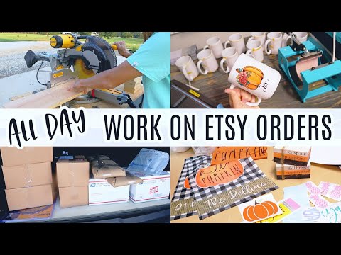 All Day Work On Etsy Orders With Me | Getting It All Done