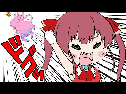 【手描き】9連発！マリンにぶっ飛ばされるルーナ【宝鐘マリン/姫森ルーナ/マリルーナ/ホロライブ切り抜き漫画】