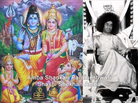 Sri Sathya Sai Baba singing "Amba Shankari " Bhajan