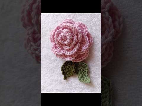 crochet rose flowe making simple#crochetmalayalam#trending#shorts