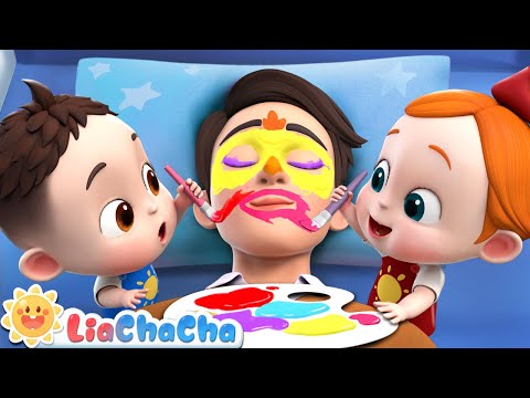 Making Daddy Look Like an Animal 🎨| Make Daddy Pretty! | Kids Songs & Nursery Rhymes | LiaChaCha