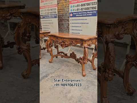 Wooden Antique Console Table by Star Enterprises. #consoletable #console #carving #furniture #shorts