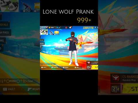 lone Wolf Prank 999+ Free Fire @hrsaurabh_12 #freefire #shorts #viralshorts #ffprank #ffshorts