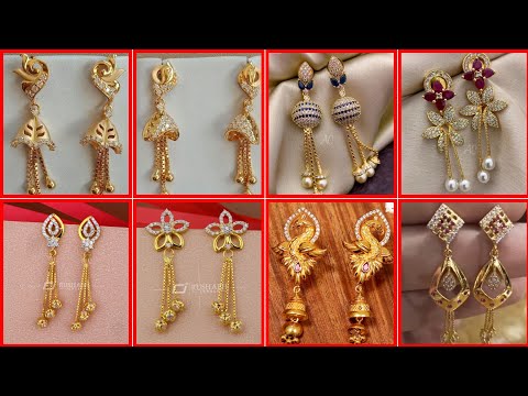 South Indian Splendor: Bridal Earrings golden Grace: Bridal Earrings(SS Style Corner)2024