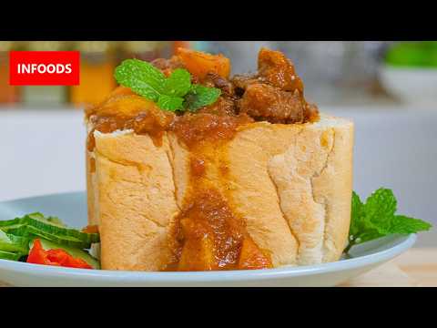 🇿🇦 South African Bunny Chow Recipe | How to Cook Bunny Chow | Infoods