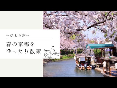 【京都vlog】２泊３日ひとり旅〜春の京都を散策〜｜満開の桜｜抹茶スイーツ｜桜の名所 etc...