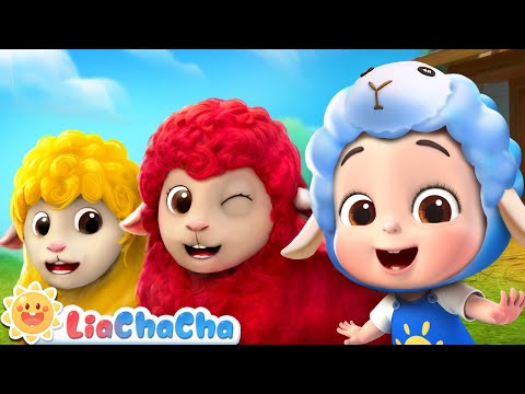 Baa Baa Colorful Sheep | Farm Animal Series | Kids Songs & Nursery Rhymes | LiaChaCha