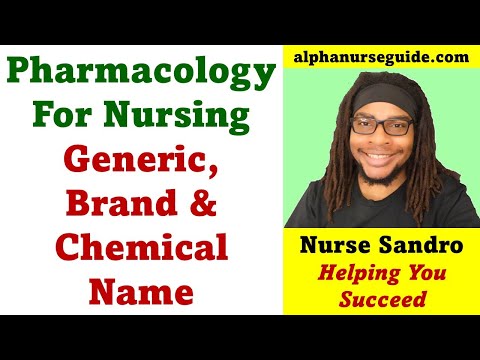 Pharmacology For Nursing Students - Generic Name, Brand Name, and Chemical Name of Medications/Drugs