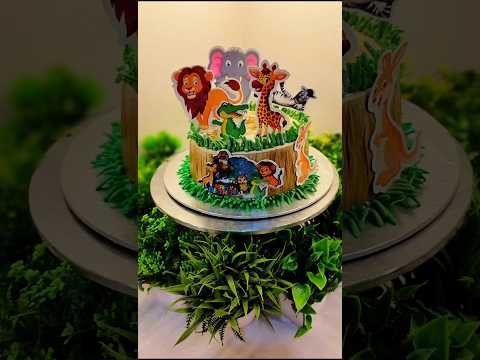 Jungle Theme Cake | Jungle Jungle | Cake #kkhushifoods #shorts