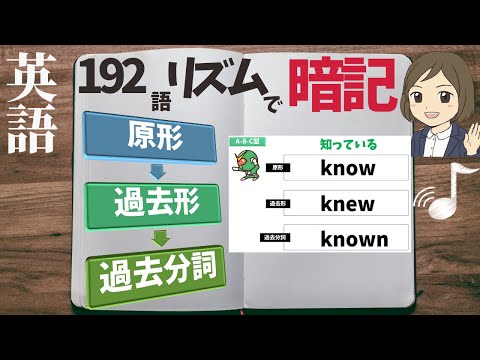 英語【過去形-過去分詞】リズムで覚える｜聞き流し暗記法