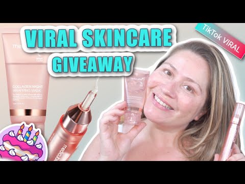 VIRAL SKINCARE GIVEAWAY FOR GLOWING GLASS SKIN ✨ #giveaway #glassskin #viralskincare