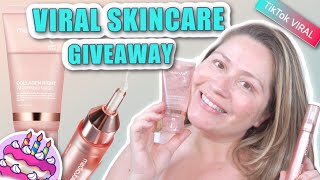 VIRAL SKINCARE GIVEAWAY FOR GLOWING GLASS SKIN ✨ #giveaway #glassskin #viralskincare