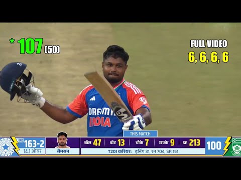 Sanju Samson Batting Today | IND vs SA 1st T20 2024 Sanju Samson Century 100 vs South Africa