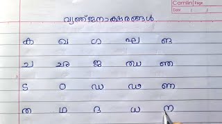 Learn Malayalam Consonants | (വ്യഞ്ജനം ,Vyanjanam)Malayalam Alphabet /Malayalam Aksharamala