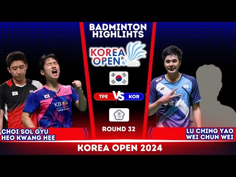 Choi/Heo (KOR) vs Lu / Wei (TPE) | Korea Open 2024 Badminton