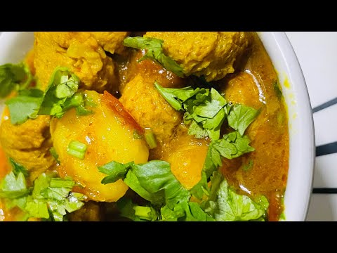 Aloo or soya bean ki sabji (Indian recipe)