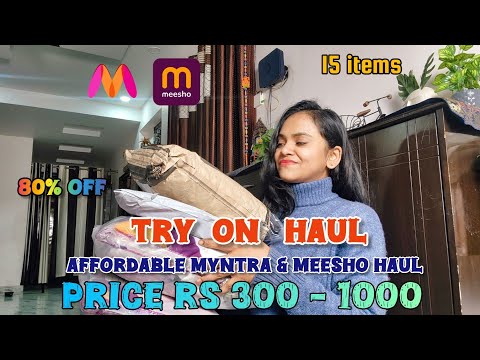 Affordable Meesho winter haul under Rs 699 ❄️|Myntra new sweater track suit Haul under Rs 1000 |