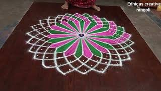 Traditional rangoli for maha shivarathri2024/temple rangoli kolam/all festival rangoli kolam