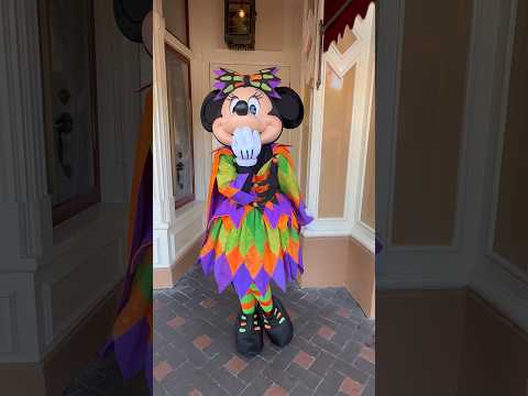 Minnie Mouse in her Halloween Costume 2024  #minniemouse #halloween #disneycharacter #disneyland