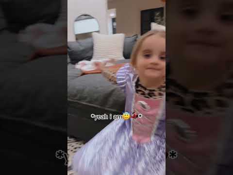 Toddler Plays Dress Up With Her Cow