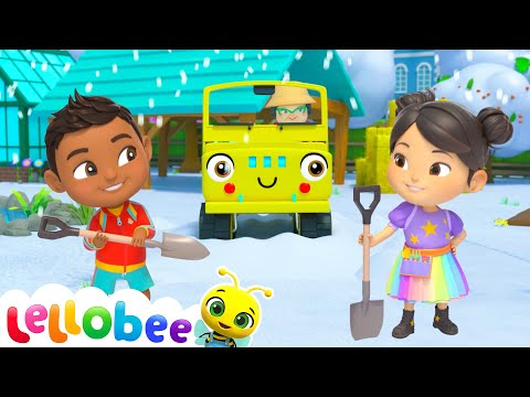 Do The Snow Shuffle! ❄️ | Lellobee City Farm | Moonbug Kids - Farm Animals