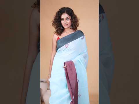 Linen Saree: You Go-To For Any Occasion💝 #jerryapp #shorts #trendingsong #trendingshorts #reelsvideo