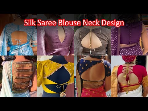 Latest and trendy blouse back neck designs | Silk saree blouse designs |  Blouse design