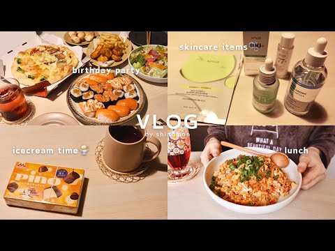 【vlog】お久しぶりです！引っ越しました🏠｜誕生日パーティー🎂/新居で初めての料理/購入品紹介🛍️