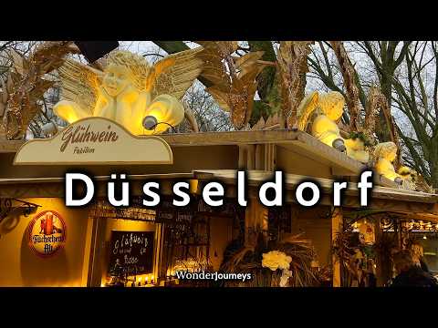 Christmas Market tour 🎄 Düsseldorf 🎁 [4k]