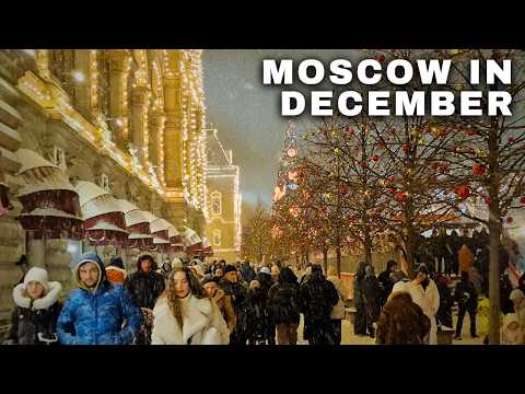 Moscow Christmas Markets - Walking in Red Square in 2024