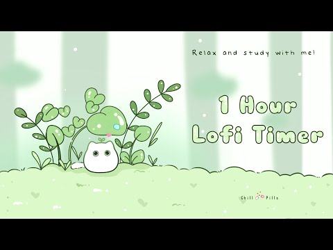 1 Hour - Relax & study with me Lofi | Spirit kitty forest #timer #1hour #1hourloop #lofi