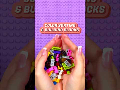 Color Sorting & Building Blocks | Educational Activities for Toddlers #shorts